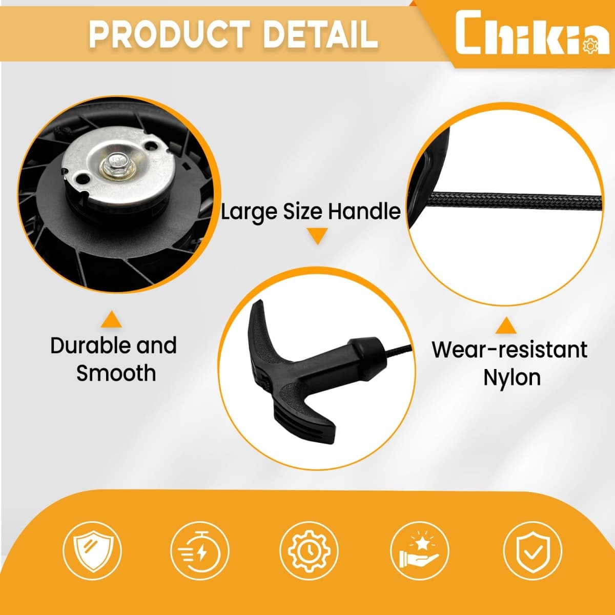 Chikia 951-14396 Pull Start Recoil Start Compatible with MTD 751-14396 thumbnail 5
