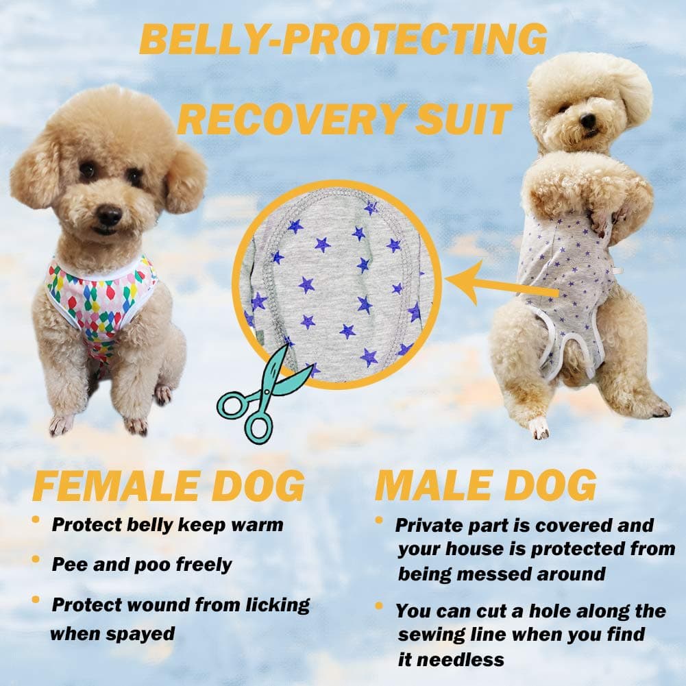 Dog’s Recovery Suit Post Surgery Shirt for Puppy, Wound Protective Clothes for Little Animals(Pink White Plaid-s) thumbnail 5