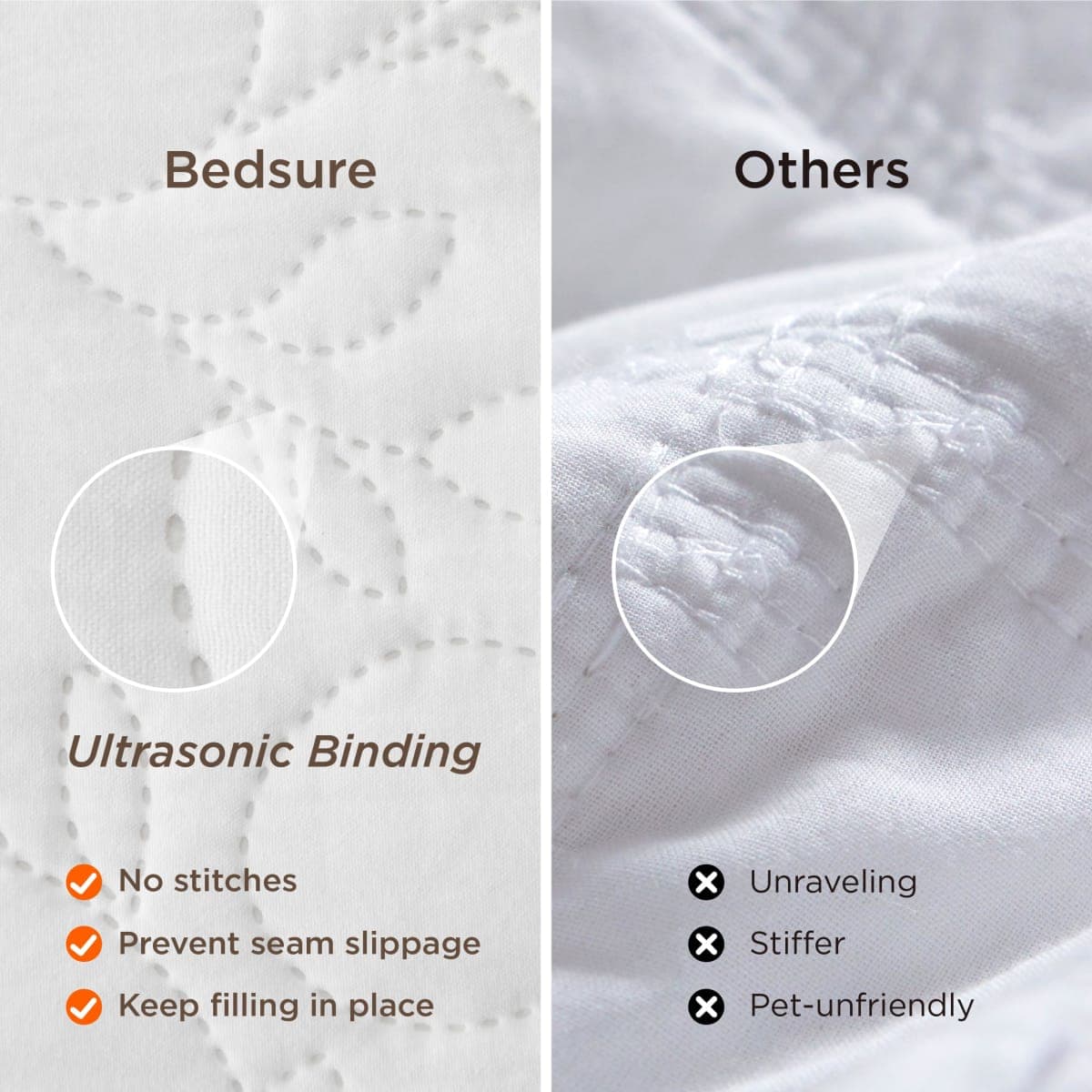 Bedsure Quilt Queen Size Bedspread, Thin Comforter, White Leaf Coverlet thumbnail 4