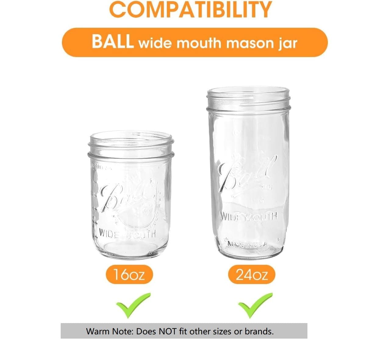 Aieve Wide Mouth Mason Jar Lids with Straws, Compatible with Ball 16oz 24oz Mason Jars, 6 Pcs Colorful Wide Mouth Drinking Cover Lids with Straw Hole thumbnail 2