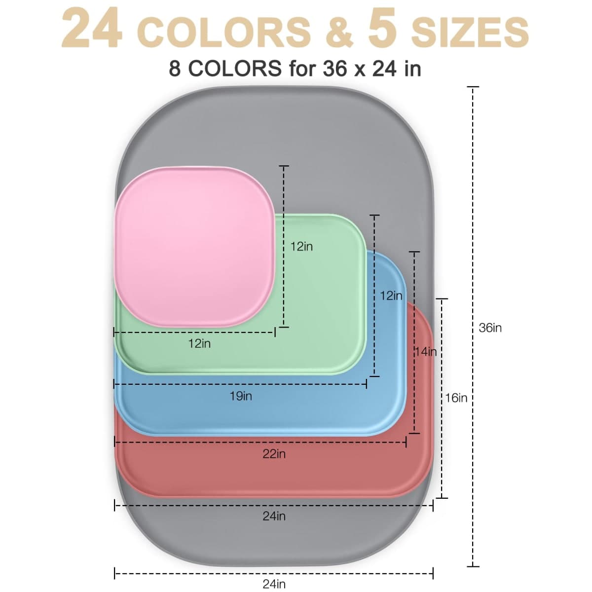 SMILOOL Silicone Pet Feeding Mat with Raised Edge for Food and Water, Dog Bowl Mats, Tall Lip Cat Bowl Placemats for thumbnail 2