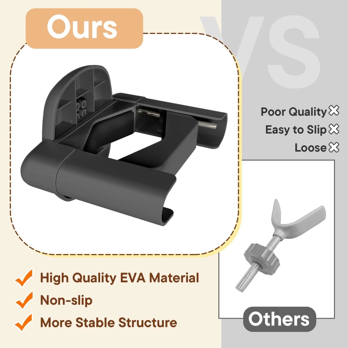 BBsecure Baby Gate Banister Adapter-2 Pack No Hole Stairway Safety Adapter, Compatible with Mesh & Metal Gates (Black) thumbnail 5