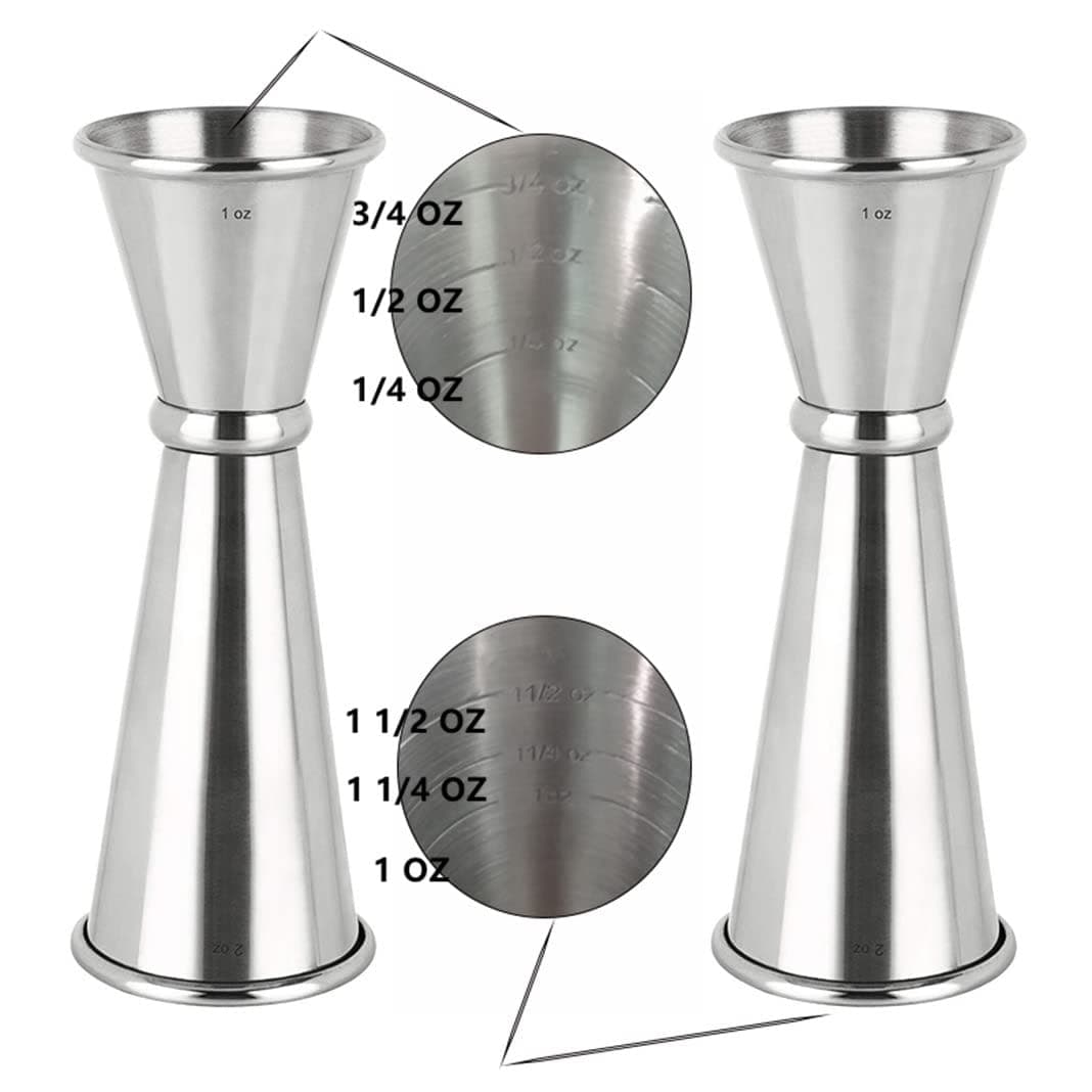 Japanese Double Jigger, Stainless Steel Cocktail Jiggers for Bartending thumbnail 3
