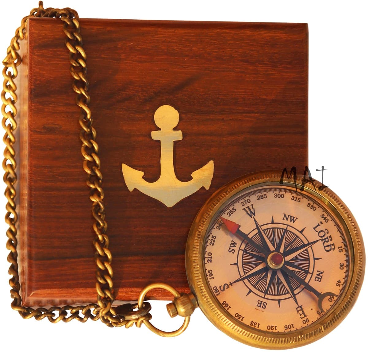 Be Strong and Courageous Engraved Compass with Wooden Box, Christian Gift for Men, Catholic Gift, Baptism Gift for Boys, Gift for Teen Boys, Graduation Gift, Sentimental Gift-Gift for Birthday thumbnail 3