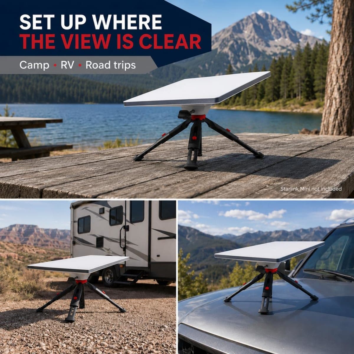 Starlink Mini Tripod Mount, Starlink Mini Ground Mount Kit, Portable Stand thumbnail 3