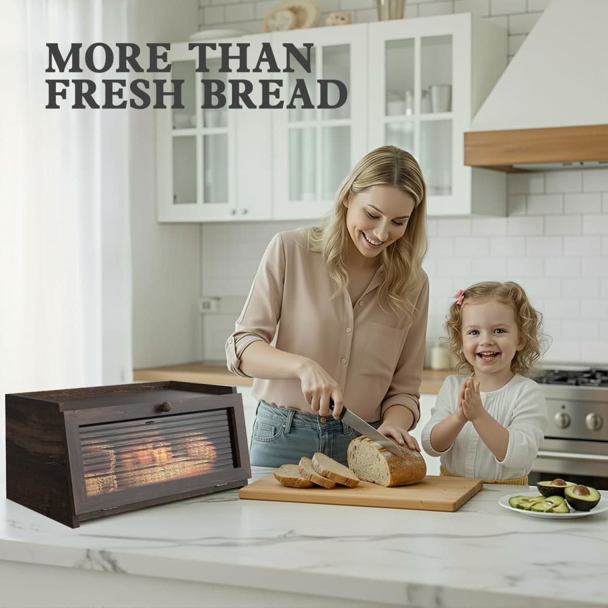 LOHASOK Bread Box for Kitchen Countertop thumbnail 2