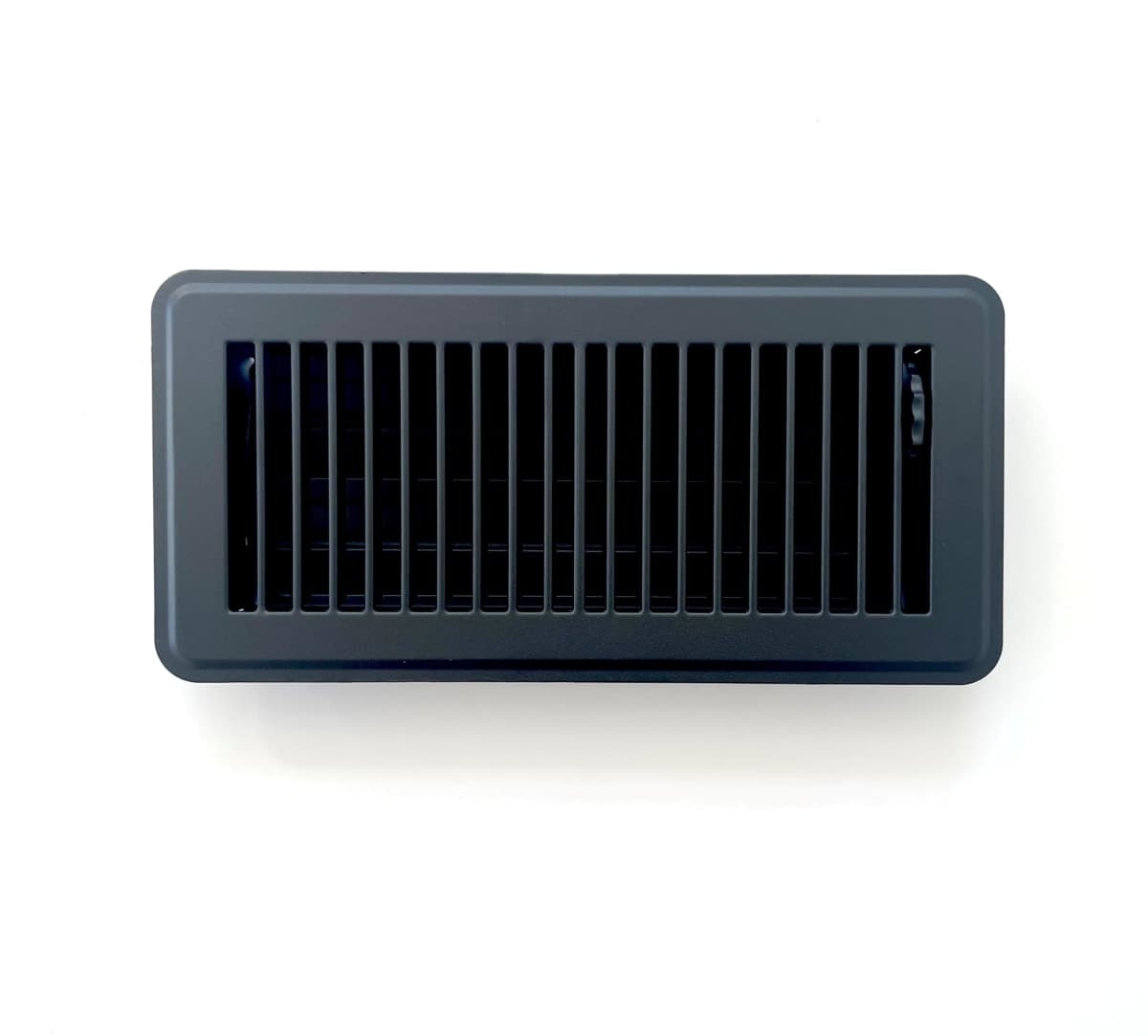 Kompell Aire Heavy Duty Steel Floor Vent with Beautiful Black Matte Finish. Fits in 4 x 12 Duct Opening. Overall Dimension is 5.75 in Wide x 13.75 in Long. thumbnail 2