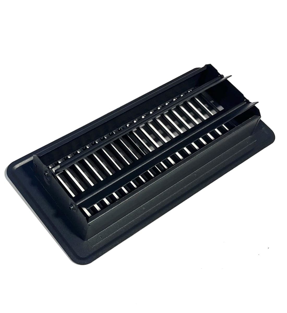 Kompell Aire Heavy Duty Steel Floor Vent with Beautiful Black Matte Finish. Fits in 4 x 12 Duct Opening. Overall Dimension is 5.75 in Wide x 13.75 in Long. thumbnail 3