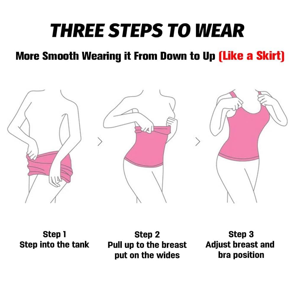 EUYZOU Women Tummy Control Shapewear Tank Tops Seamless Square Neck Compression Tops Slimming Body Shaper Camisole, Black/White/Navy 3pk, Medium thumbnail 5