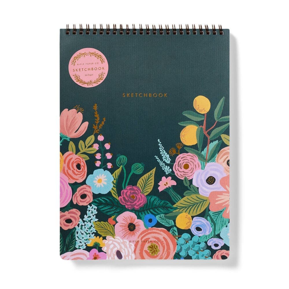 Rifle Paper Co. Garden Party Sketch Book: Spiral Bound, Soft Cover, 8.5x11.5", 40 Pages, Plain Paper, Multicolored — image 1