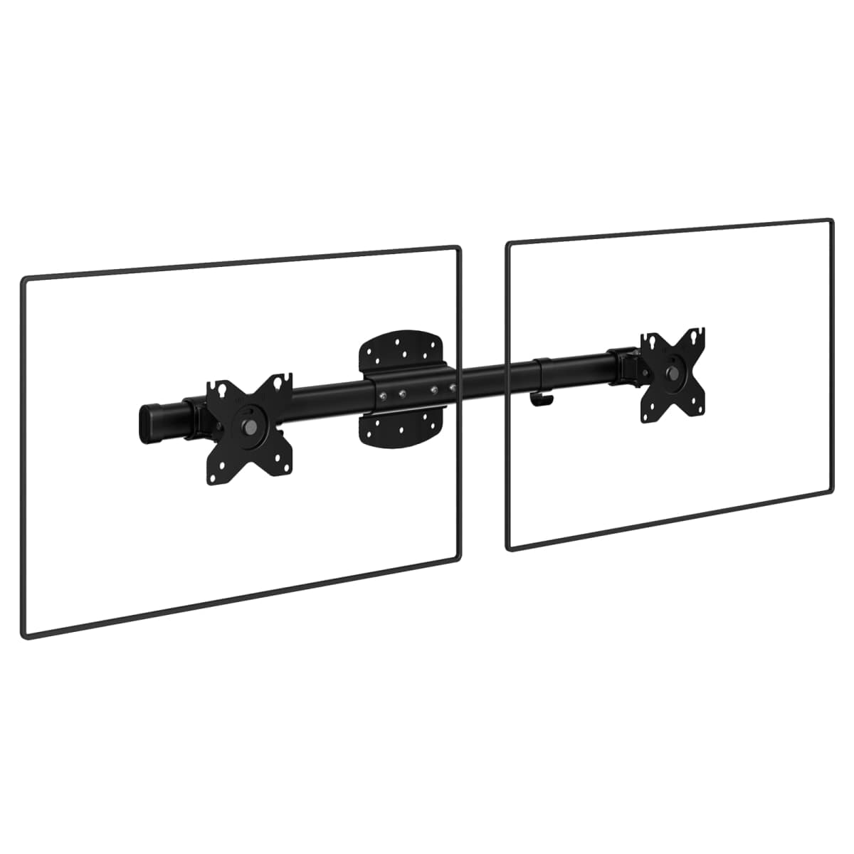 WALI Dual Monitor Arm Wall Mount up to 27 Inch (012ARM), Black — image 1