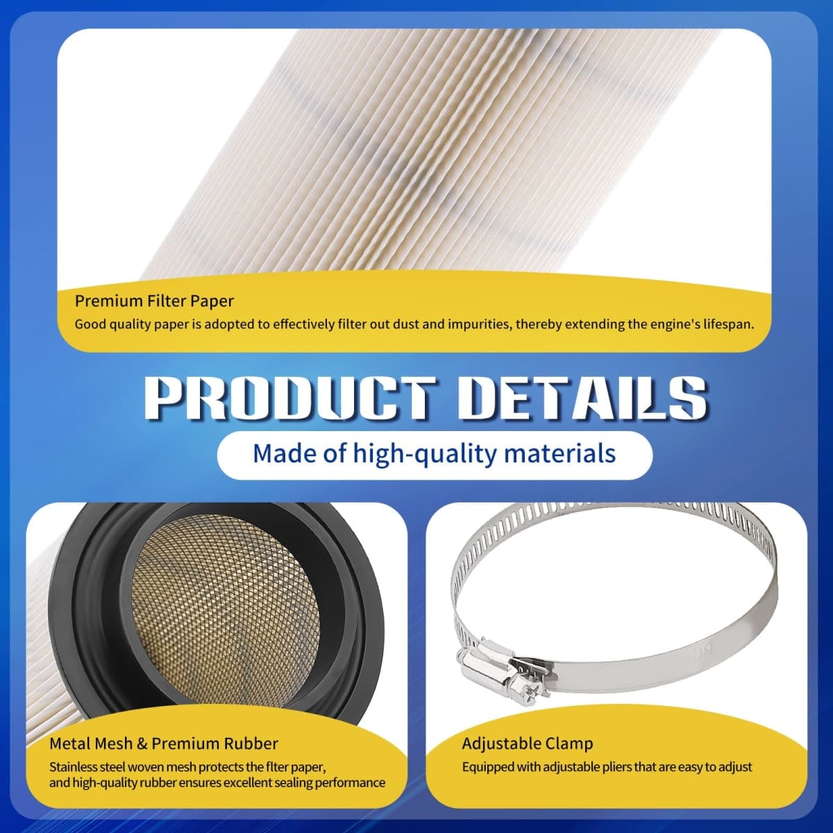 FHSJXR 2 Pack 7080595 Air Filter for Polaris Sportsman 500 570 800 700 850 400 550 600 Scrambler 850 XP 1000 Magnum 325 500 Trail Blazer Trail Boss 330 Xpedition 425 ATP 500 ATV Parts # 7082101 thumbnail 2