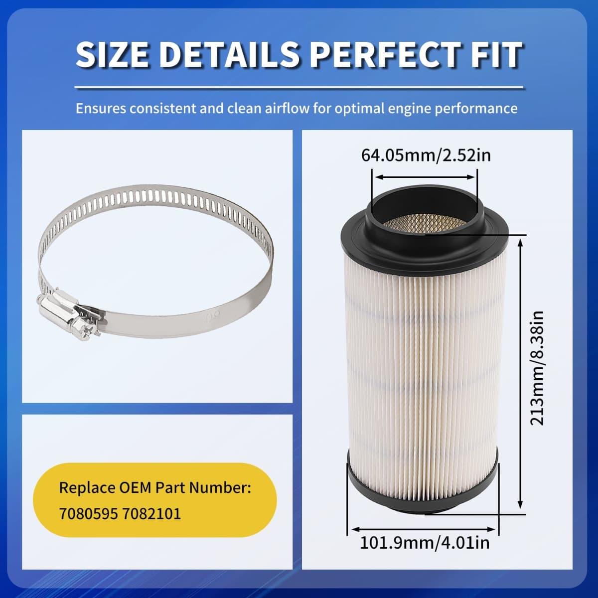 FHSJXR 2 Pack 7080595 Air Filter for Polaris Sportsman 500 570 800 700 850 400 550 600 Scrambler 850 XP 1000 Magnum 325 500 Trail Blazer Trail Boss 330 Xpedition 425 ATP 500 ATV Parts # 7082101 thumbnail 3