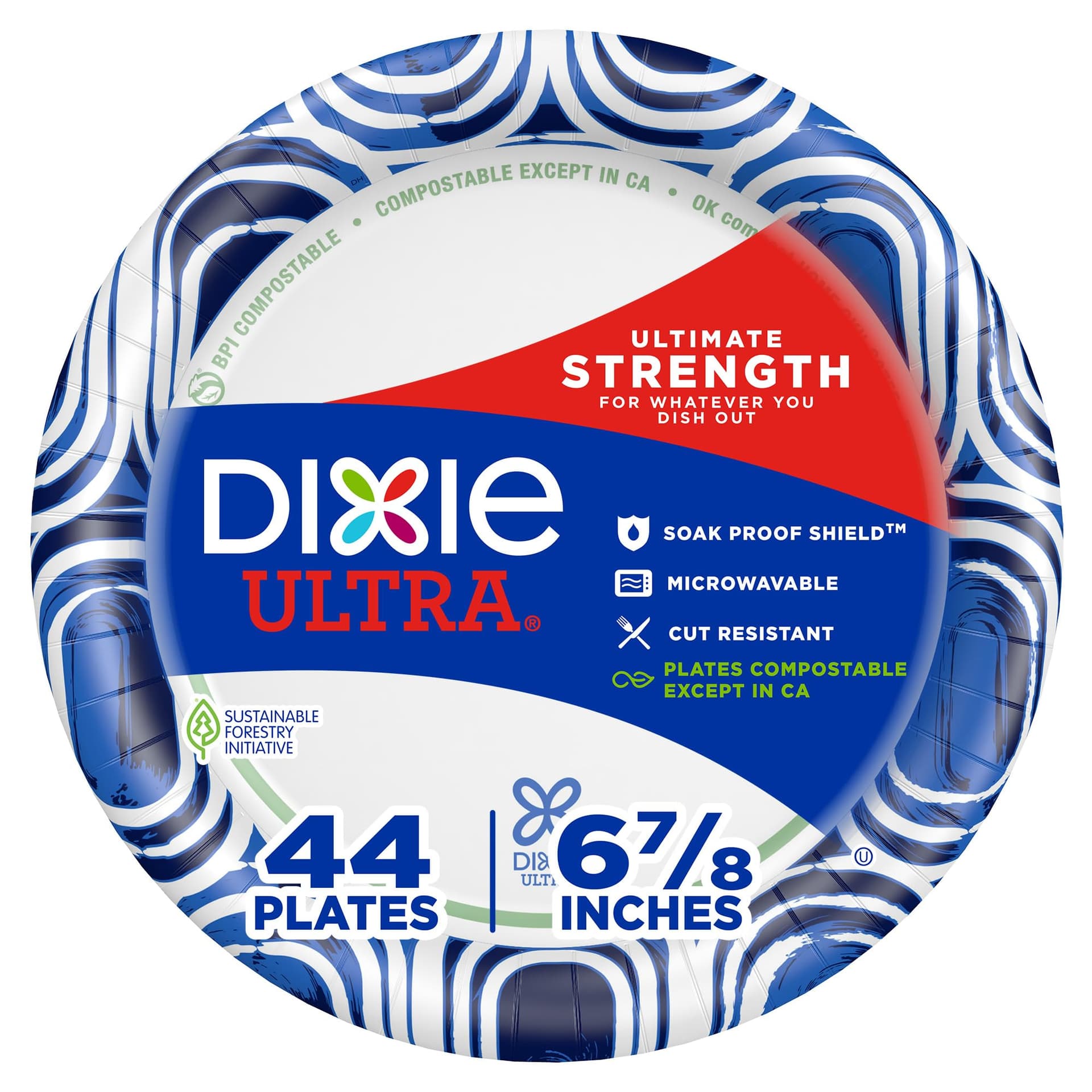 Dixie Ultra Paper Plates, 6 7/8 Inch, 44 Count