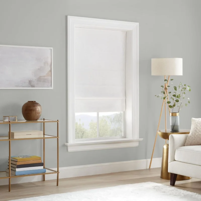 Noise Reducing Blackout Roman Shade - ECLIPSE White
