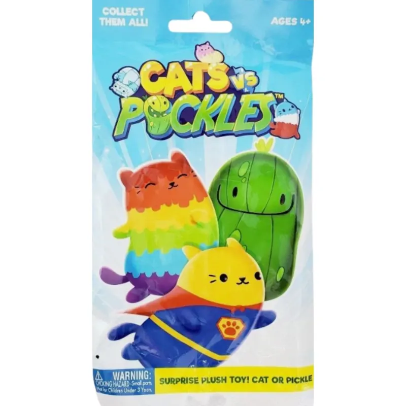 Cats Vs Pickles 4" Plush Bean Toy : Blue Wave Classic Series