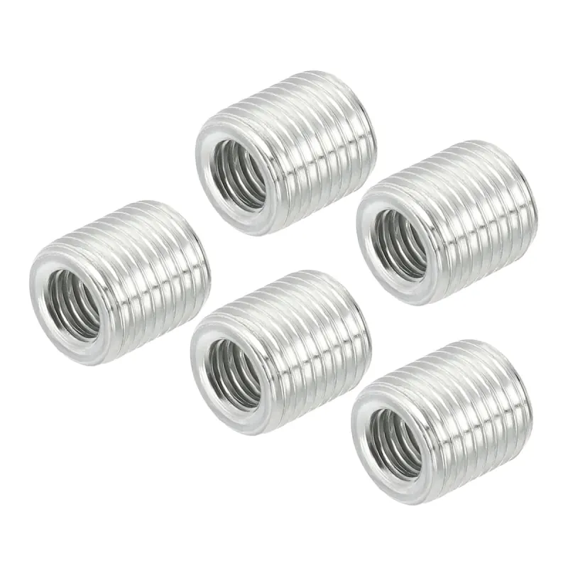 MECCANIXITY Thread Reducing Nuts Insert M10 Male to M6 Female Adapters 10mm Long Pipe Fitting Conversion Sleeve Reducer, Pack of 5