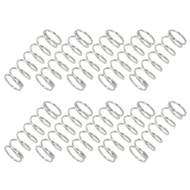 PATIKIL Compression Spring, 1mm Wire Dia x 12mm OD x 35mm L, 10 Pcs 304 Stainless Steel Mechanical Extension Small Springs Pen Springs Assortment Kit for Shop and Home Repairs