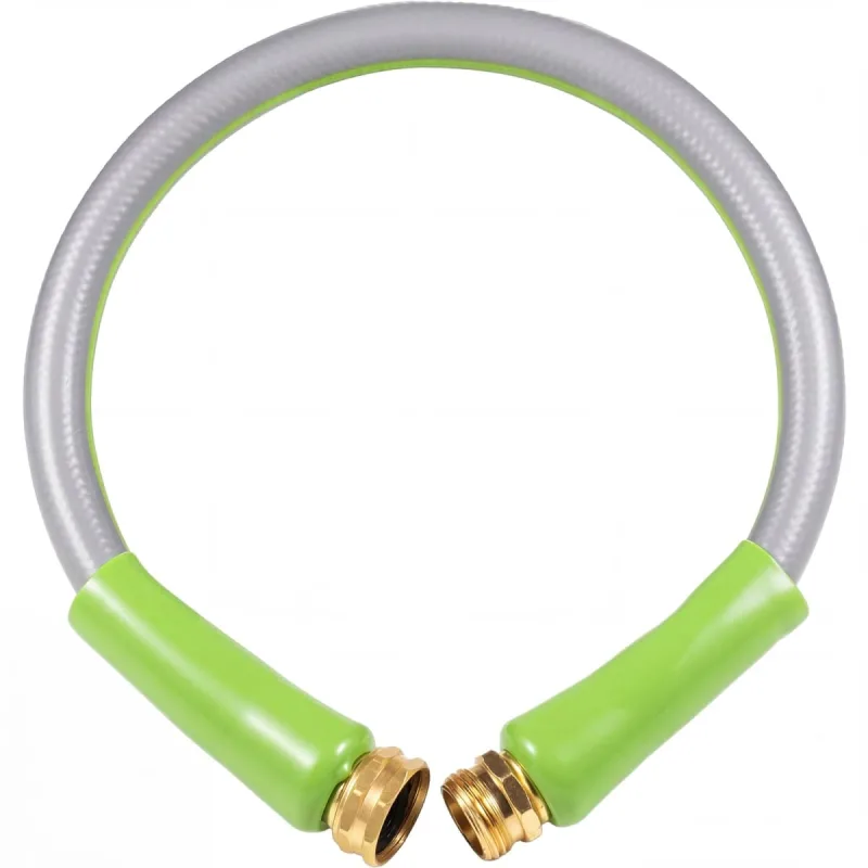 SheeChung Short Garden Hose 2ft x 5/8",Leader Hose for Hose Reel Faucet,Short RV Water Hose Heavy Duty,Lightweight Rubber Small Hose,Hose Extension,3/4"Brass Fittings,Male to Female Hose