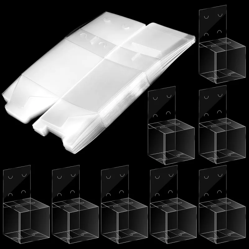 Raffle Box Plastic Ballot Box with Slot 6 x 6 x 6 Inch Clear Suggestion Box for Office with Removable Header Voting Box Raffle Ticket Container Donation Box (30 Pieces)