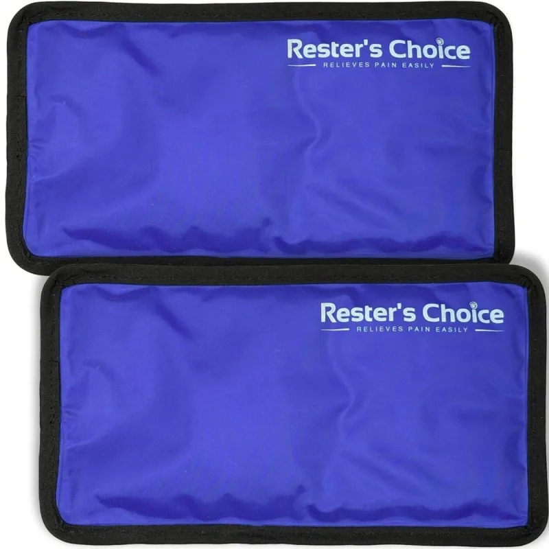 Rester's Choice Ice Pack for Injuries Reusable - (Standard Large: 11x14.5") for Hip, Shoulder, Knee, Back - Hot & Cold Compress for Swelling, Bruises, Surgery - Heat & Cold Therapy
