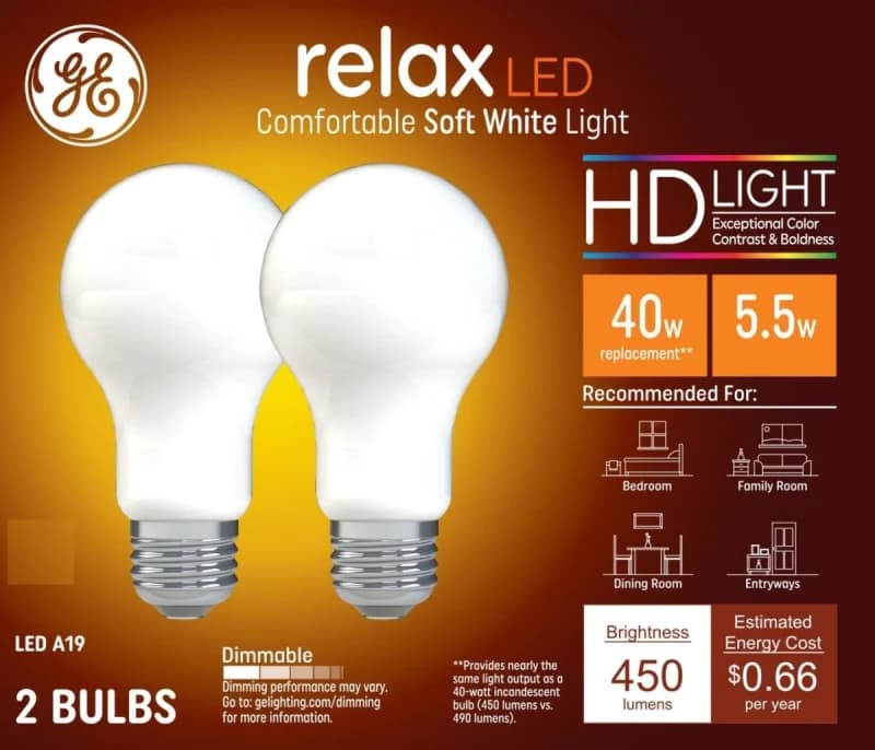 GE Relax HD - New | Light Bulbs