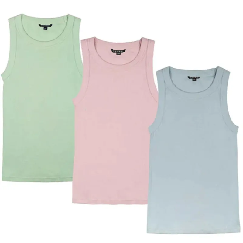 TAHARI Ribbed Cotton Tank Top M/M (8-10)