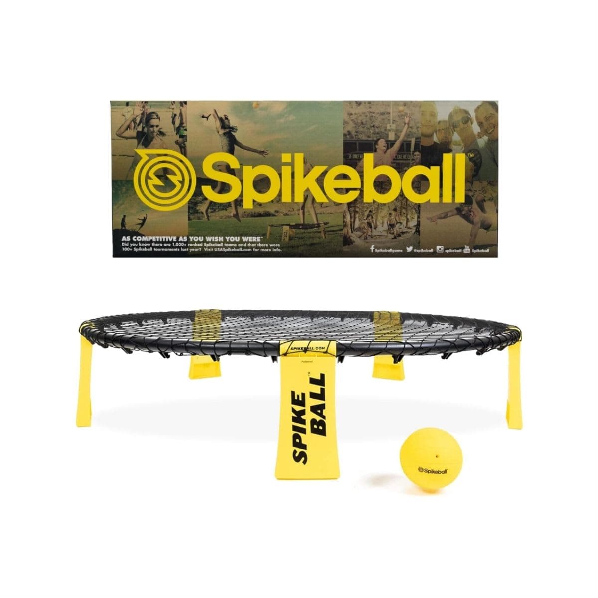 Spikeball Game Set - Played Outdoors, Indoors, Lawn, Yard, Beach, Tailgate, Park - Includes 1 Ball, Drawstring Bag, and Rule Book - Game for Boys, Girls, Teens, Adults, Family — image 1