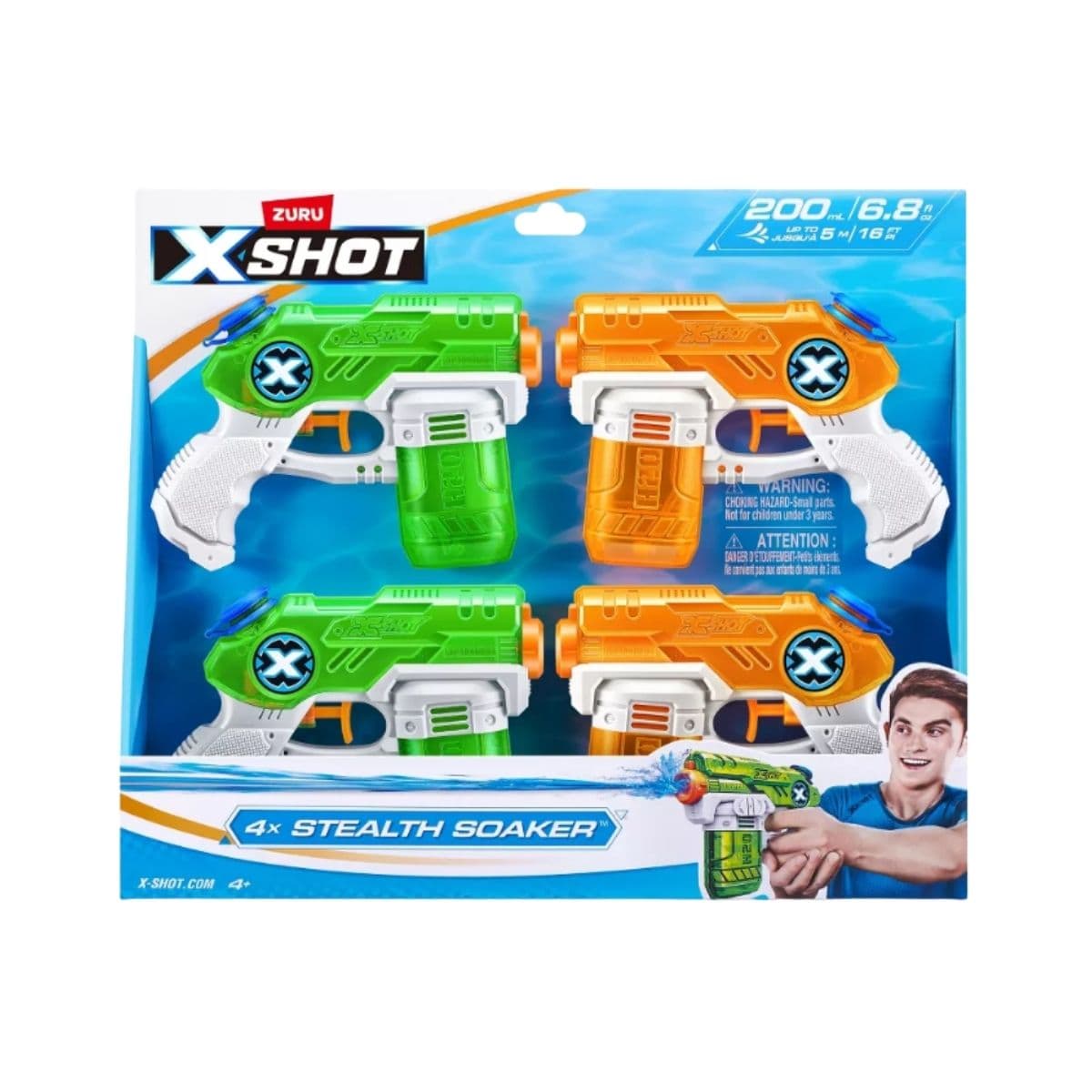 X-Shot Stealth Soaker Water Blaster 4-Pack