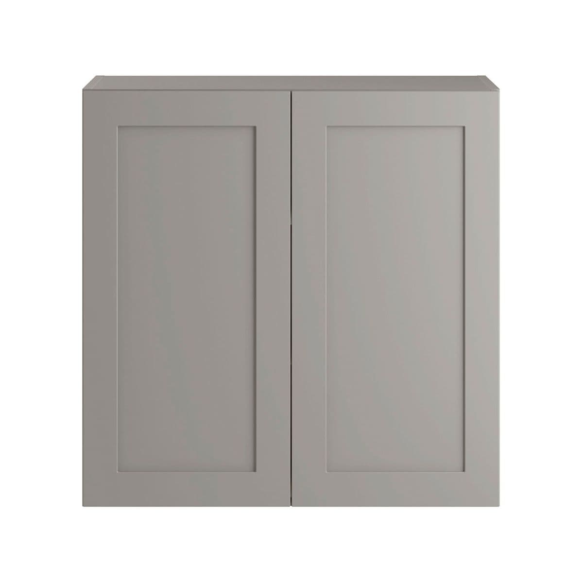 Hampton Bay Edson 30-inch W x 30-inch H x 12.5-inch D Shaker Style Assembled Kitchen Wall Cabinet/Cupboard in Taupe Grey with Adjustable Shelves (W3030)