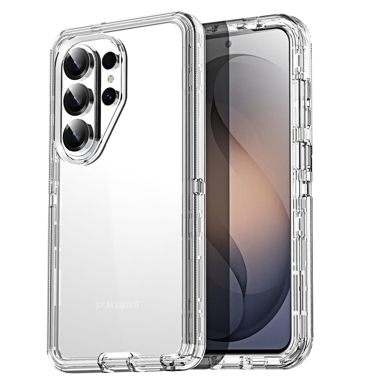 AICase for Samsung Galaxy S26 Ultra Clear 3 in 1 Heavy Duty Drop Protection Full Body Rugged Shockproof/Dust Proof Triple Layer Transparent Military Protective Tough Durable Cover for S26 Ultra 2026_1 — image 1