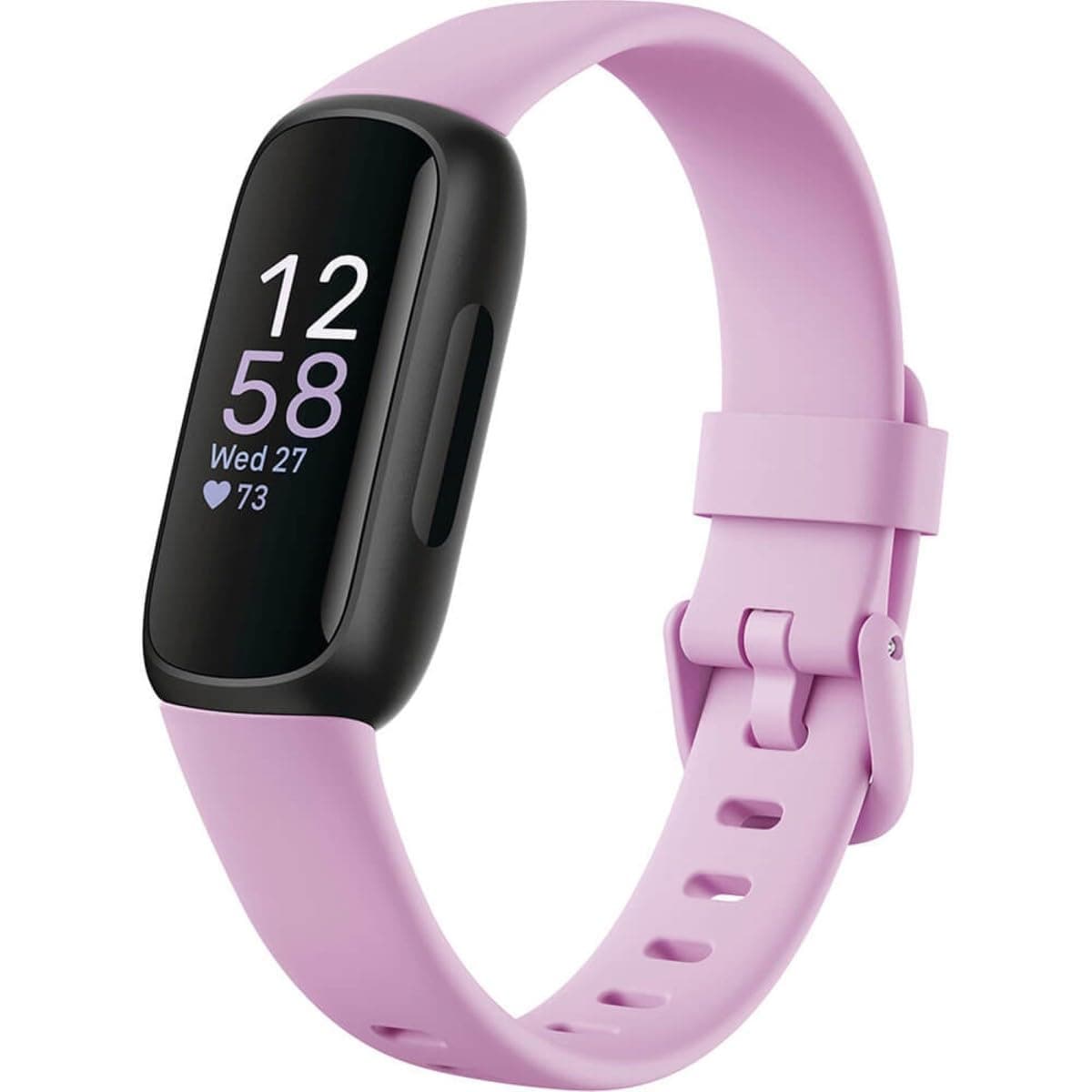 Fitbit Inspire 3 Health & Fitness Tracker with Stress Management, Workout Intensity, Sleep Tracking, 24/7 Heart Rate and More, Lilac Bliss/Black, One Size (S & L Bands Included) — image 1
