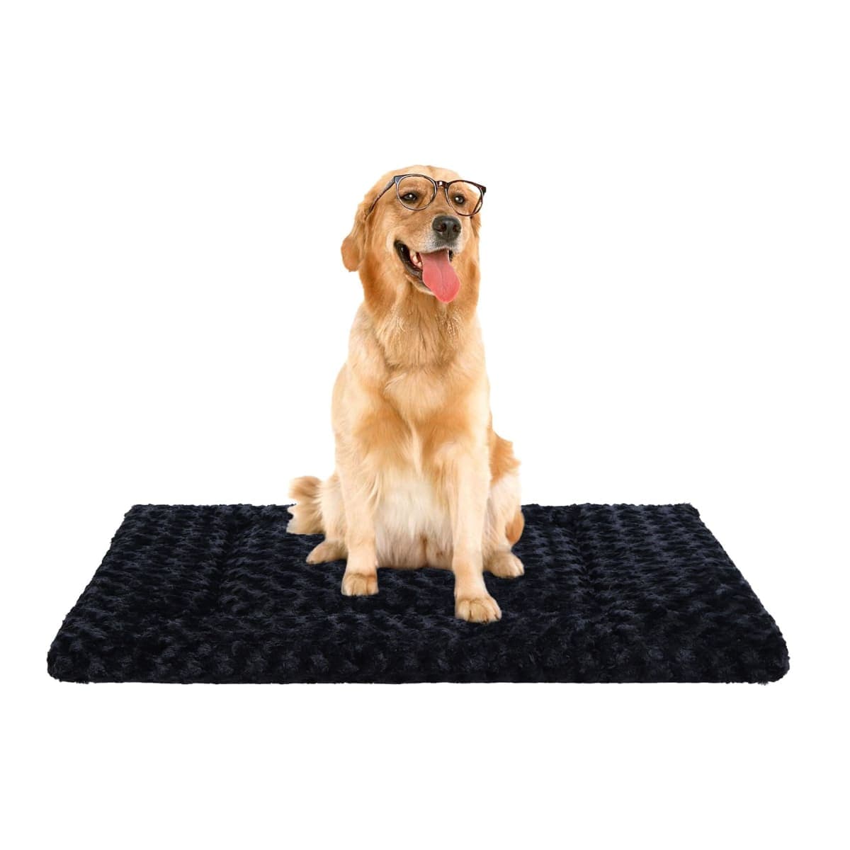 Washable Dog Bed Mat Reversible Dog Crate Pad Soft Fluffy Pet Kennel Beds Dog Sleeping Mattress for Large Jumbo Medium Small Dogs, 47 x 29 Inch, Grey — image 1
