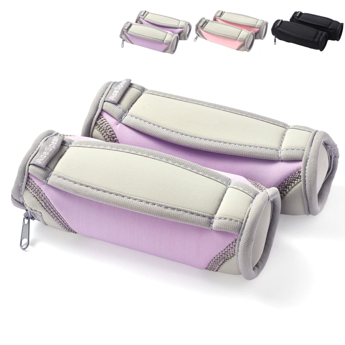AceSpear Hand Weights for Women Men 1lb 2lbs 3lbs 4lbs Soft Dumbbells of 2, Detachable Walking Weight for Aerobics, Jogging, Running (1 lb x 2, Purple) — image 1