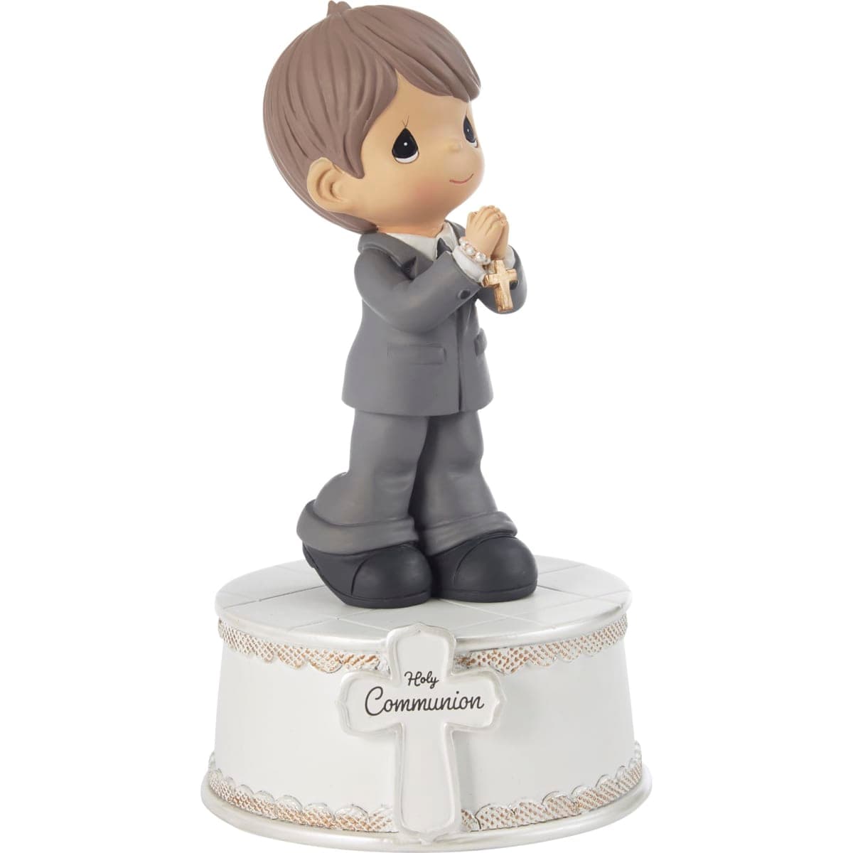 Precious Moments 212103 Holy Communion Boy Resin Musical, Multicolor — image 1