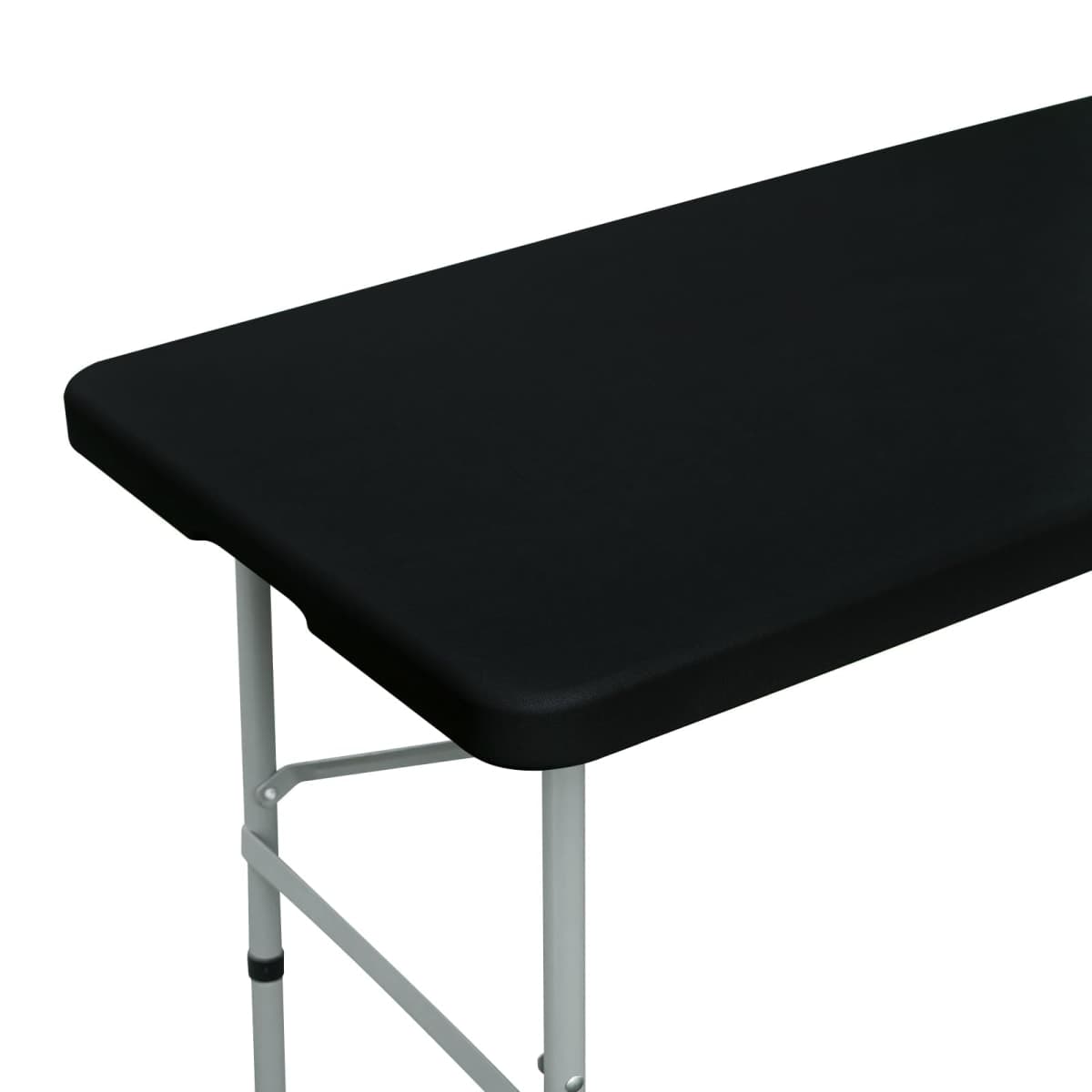 Fitted Rectangle Tablecloth 24 x 48 Inch Elastic Table Cloth for 4ft Table, Stretch Spandex Table Cover Black Washable Polyester Table Top Cap Cover for Dining Picnic Camping Indoor and Outdoor — image 1