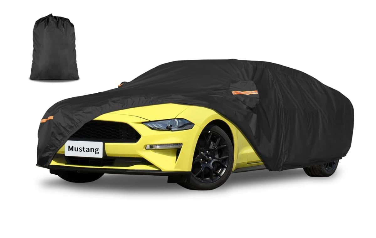 Car Cover Waterproof All Weather Custom Fit for Ford Mustang 1994-2023 2024,210D Oxford Cotton Full Outdoor Automtive Heavy Duty Covers Windproof Snowproof Dustproof UV Hail Protection Accessories — image 1