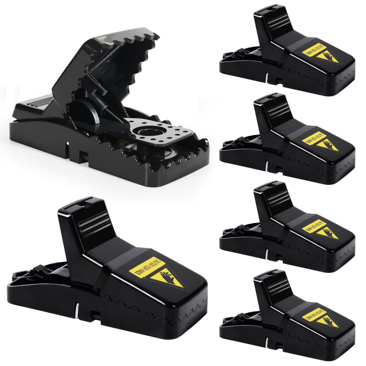 6 Pack Mouse Traps Indoor for Home,Mice Traps for House,Reusable Mouse Trap That Work,Small Mice Catchers for Home Indoor, Quick Set Mousetraps Effective — image 1