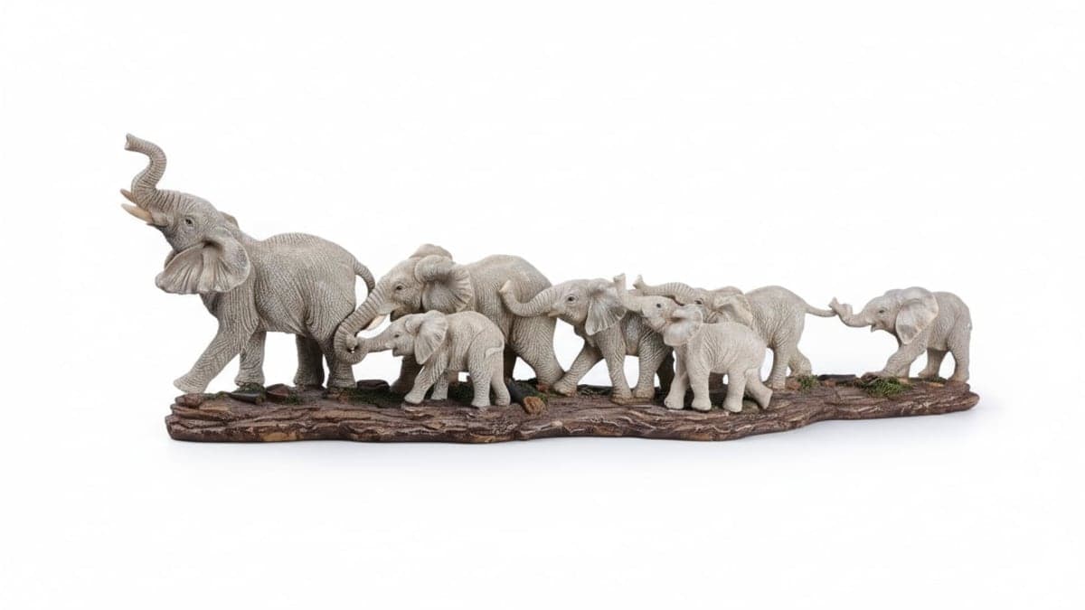 Comfy Hour Roaming Elephant Figurine Statue Sculpture (Large) — image 1