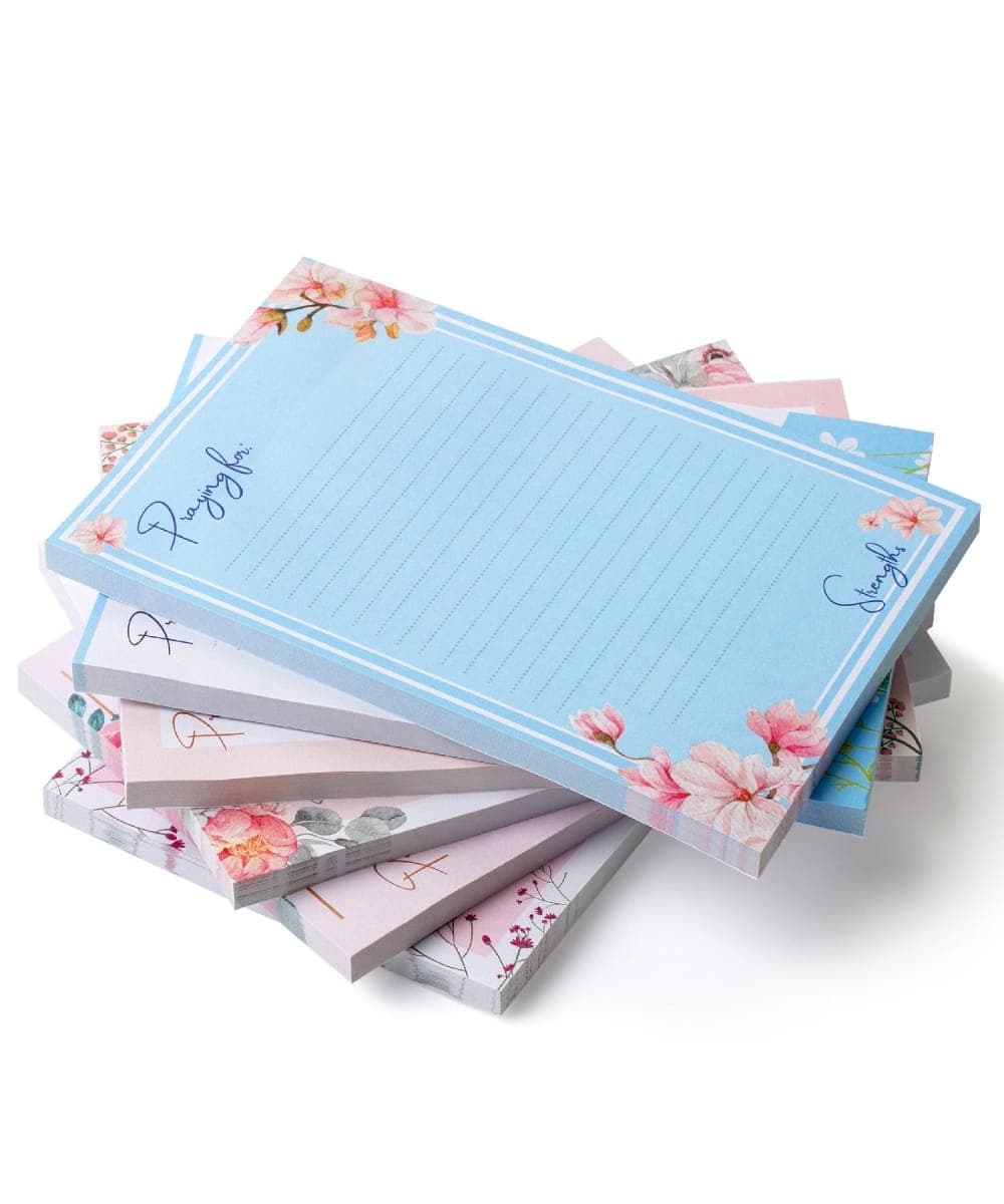 Mr. Pen 4x6 Floral Lined Sticky Notes, 6 Pads of 60 Sheets Each, Self-Stick Note Pads, Sticky Notes Bulk, 1 Count — image 1