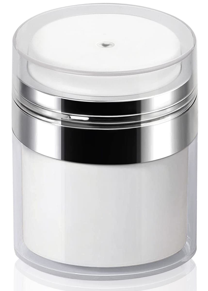 Airless Pump Jar - 0.5 Oz Lotion Dispenser with Pump Travel Container for Skincare, Refillable Empty Jars Vacuum Bottle for Moisturizer, Skincare, Makeup — image 1