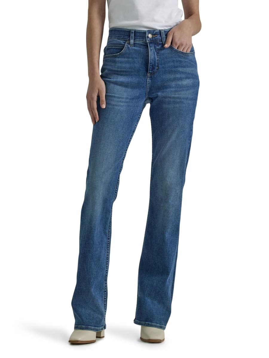 Lee Women's Petite Ultra Lux Comfort with Flex Motion Bootcut Jean, Indigo Facet, 16 Short — image 1
