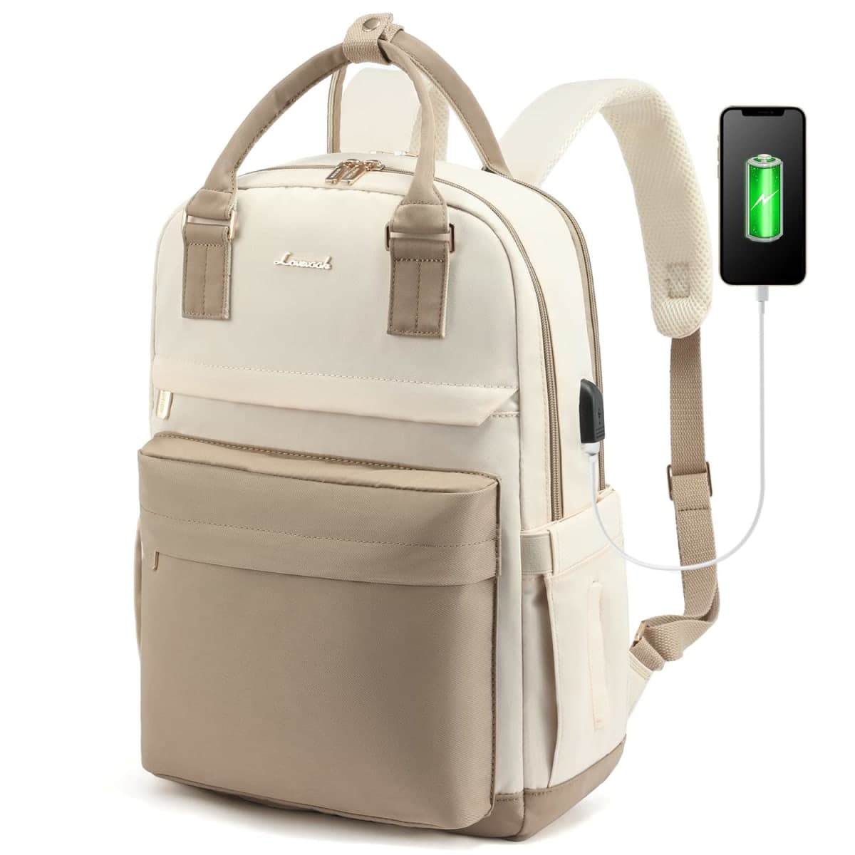 LOVEVOOK Laptop Backpack for Women 15.6 Inch Laptop Bag with USB Port, Fashion Waterproof Backpacks Teacher Nurse Stylish Travel Bags Vintage Daypacks Bookbag for College School Work — image 1