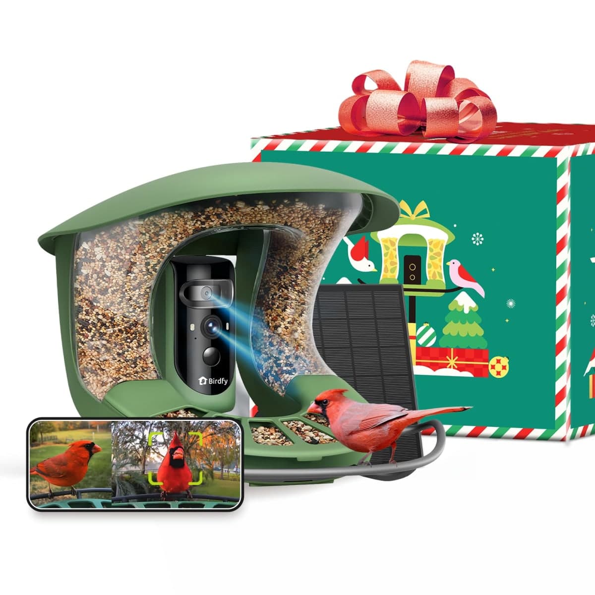 Birdfy 2 Smart Bird Feeder with Camera, AI Identifies 6000+ Bird Species, Dual-Lens 2K+1080P Camera for Live Streaming & Close-Up Photos, Solar-Powered Backyard Birdwatching Gift for Christmas — image 1