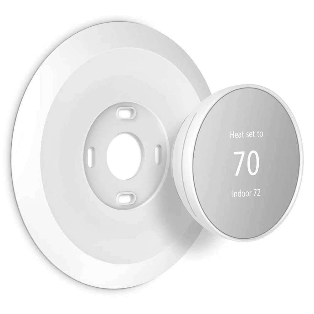 Wall Plate Made for The Nest Thermostat 2020 | Google Nest Thermostat Trim Kit Accessory | Easy Installation | Snow — image 1