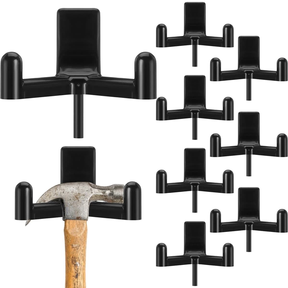 Geelin 8 Pcs Tool Hooks Compatible with Plastic Shed Hanger Wall Organization and Purpose Shed Storage Accessories Hanger and Storage Garage Wall Organization Accessories for Saving Space — image 1