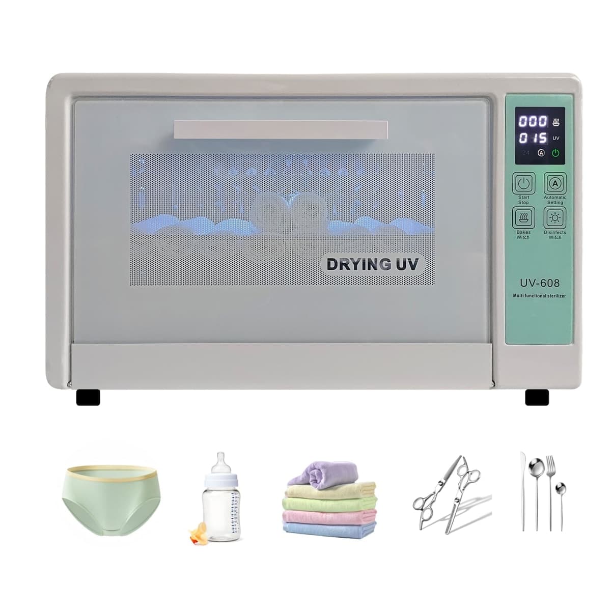 Sterilizer Tools, 10L Drying and 3-in-1 Disinfection Tools 150W Sterilizer with Timer Disinfection Cabinet Suitable for Mother-Child Products, Towels, Hair Salons, Nail Studios — image 1