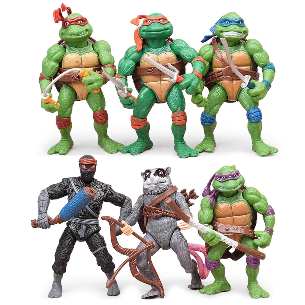 KLUKGE 6-PacksTurtles Action Figures 4.7 Inches Turtles Toys Multi-Jointed Movable Cartoon Turtle Toy Set Birthday Gifts for Friends and Fans — image 1