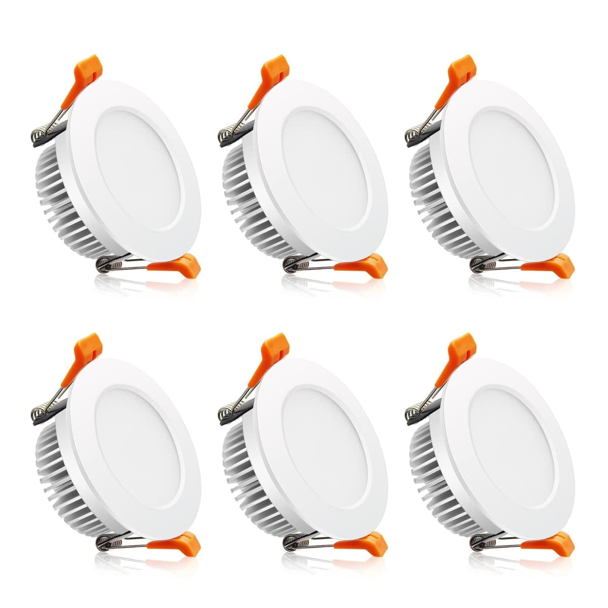 BIRRAY 6 Pack 2 Inch Dimmable LED Lights, 5000K Warm White, 3W LED Lights, CRI 80, 35W Halogen Replacement with LED Driver — image 1