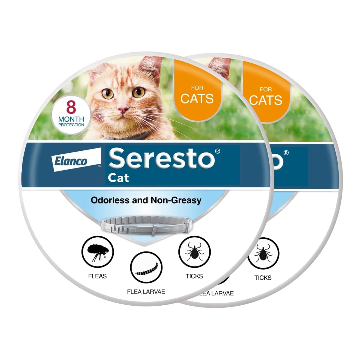 Seresto Cat Vet-Recommended Flea & Tick Treatment & Prevention Collar for Cats, 8 Months Protection | (Pack of 2) — image 1